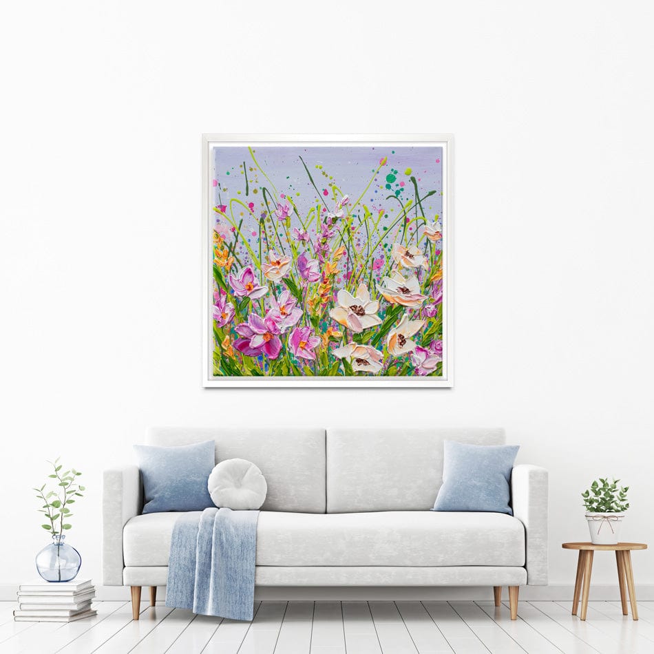 Pink Florals Canvas Print wall art product Olga Tkachyk
