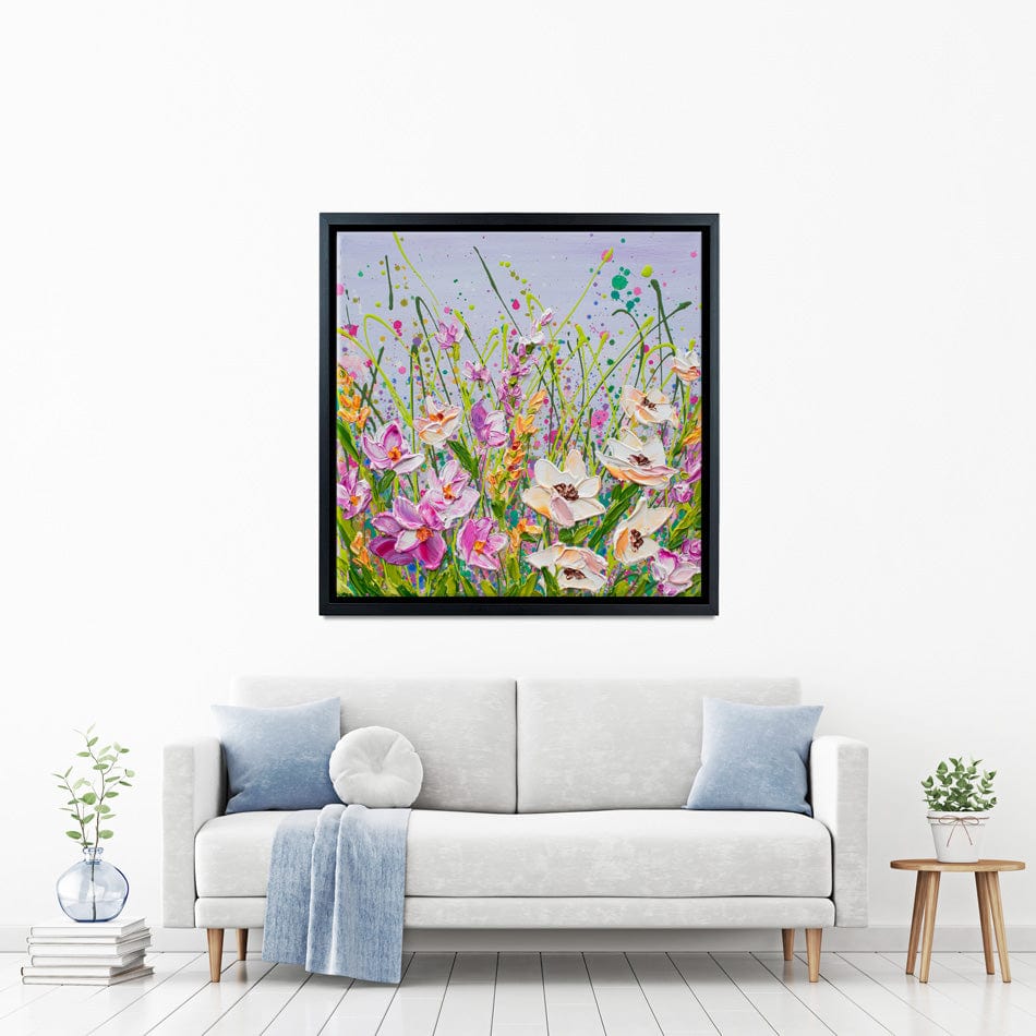 Pink Florals Canvas Print wall art product Olga Tkachyk