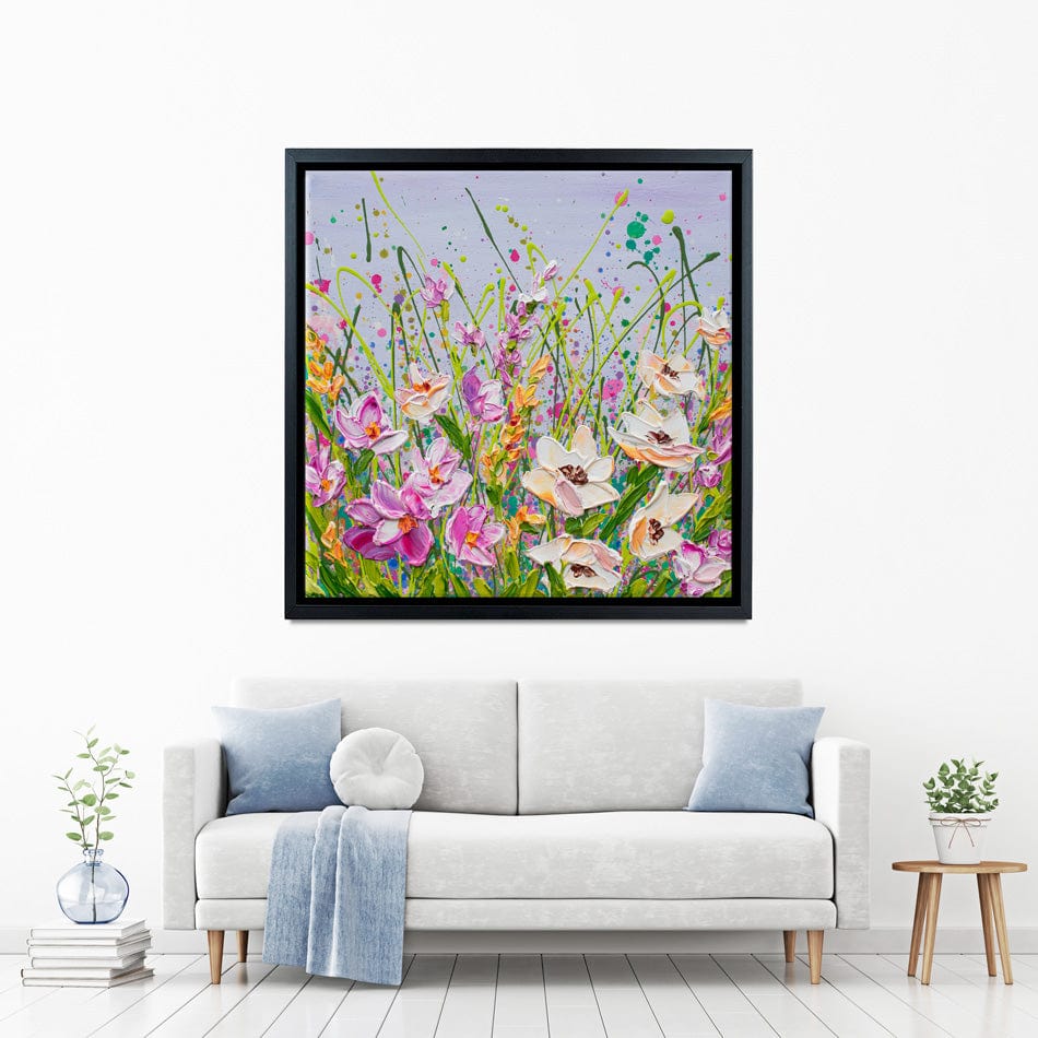 Pink Florals Canvas Print wall art product Olga Tkachyk