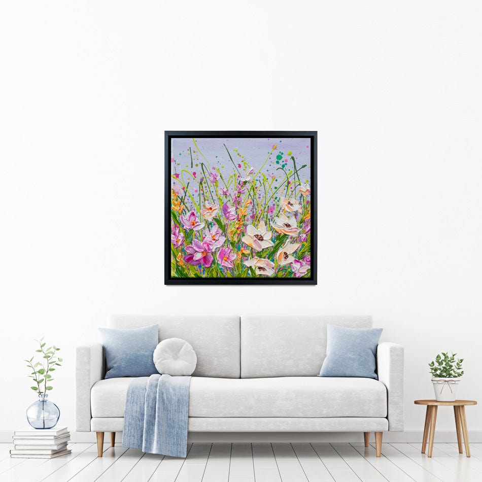 Pink Florals Canvas Print wall art product Olga Tkachyk