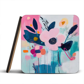 Pink Flower Pop Coaster Set Pink Flower Pop Coaster Set wall art product Tanya Ocean