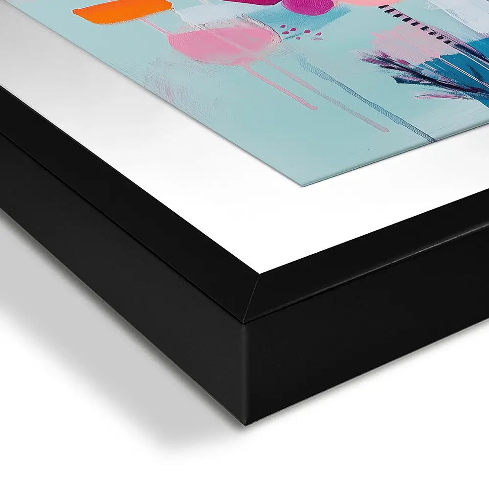 Pink Flower Pop Square Framed Art Print Pink Flower Pop Square Framed Art Print wall art product Tanya Ocean