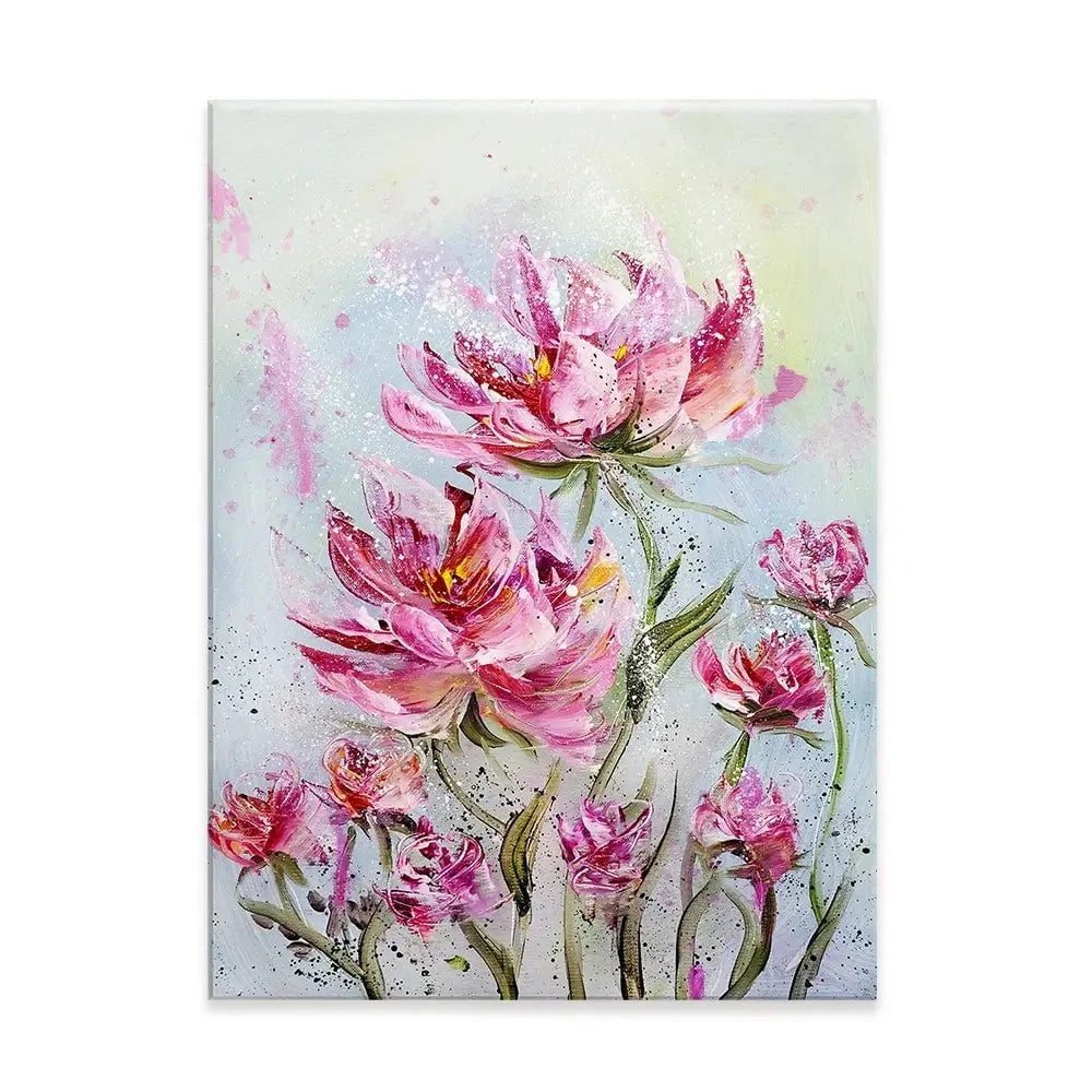 Pink Flower Splash Canvas Print Pink Flower Splash Canvas Print wall art product Valenty / Shutterstock