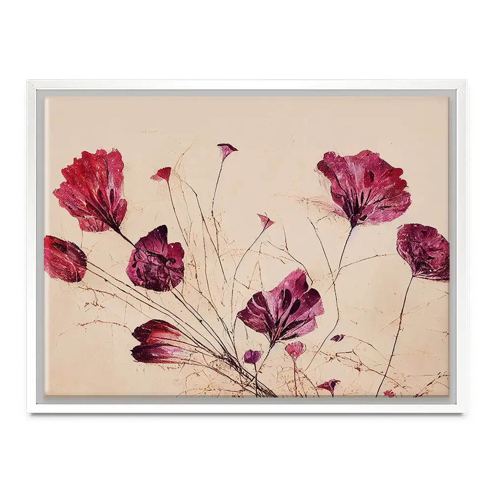 Pink Flowers Canvas Print Pink Flowers Canvas Print wall art product Treechild