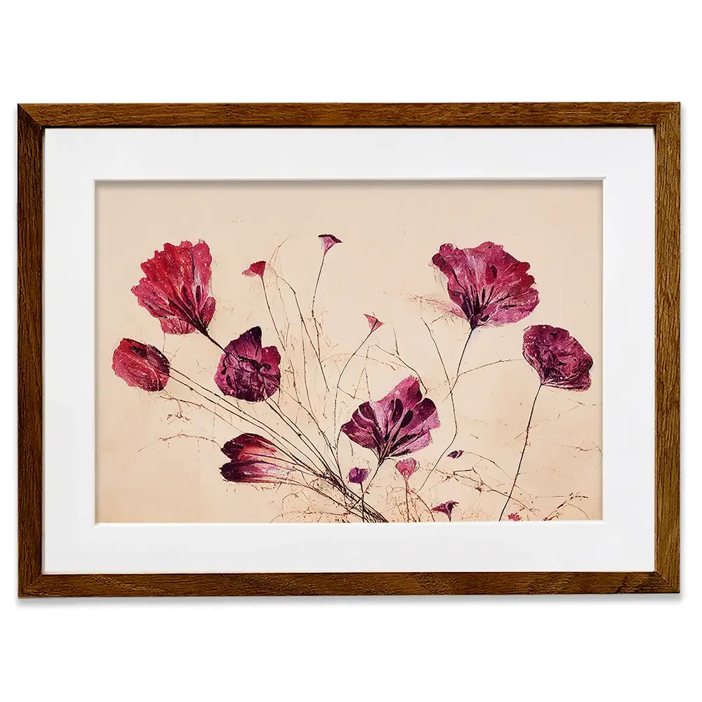 Pink Flowers Framed Art Print Pink Flowers Framed Art Print wall art product Treechild