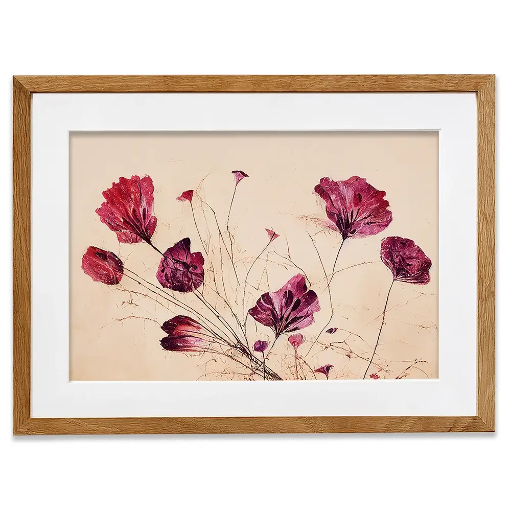 Pink Flowers Framed Art Print Pink Flowers Framed Art Print wall art product Treechild
