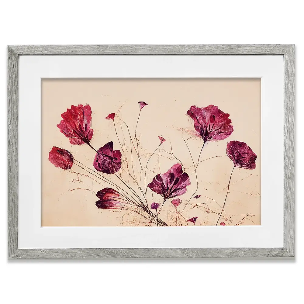 Pink Flowers Framed Art Print Pink Flowers Framed Art Print wall art product Treechild