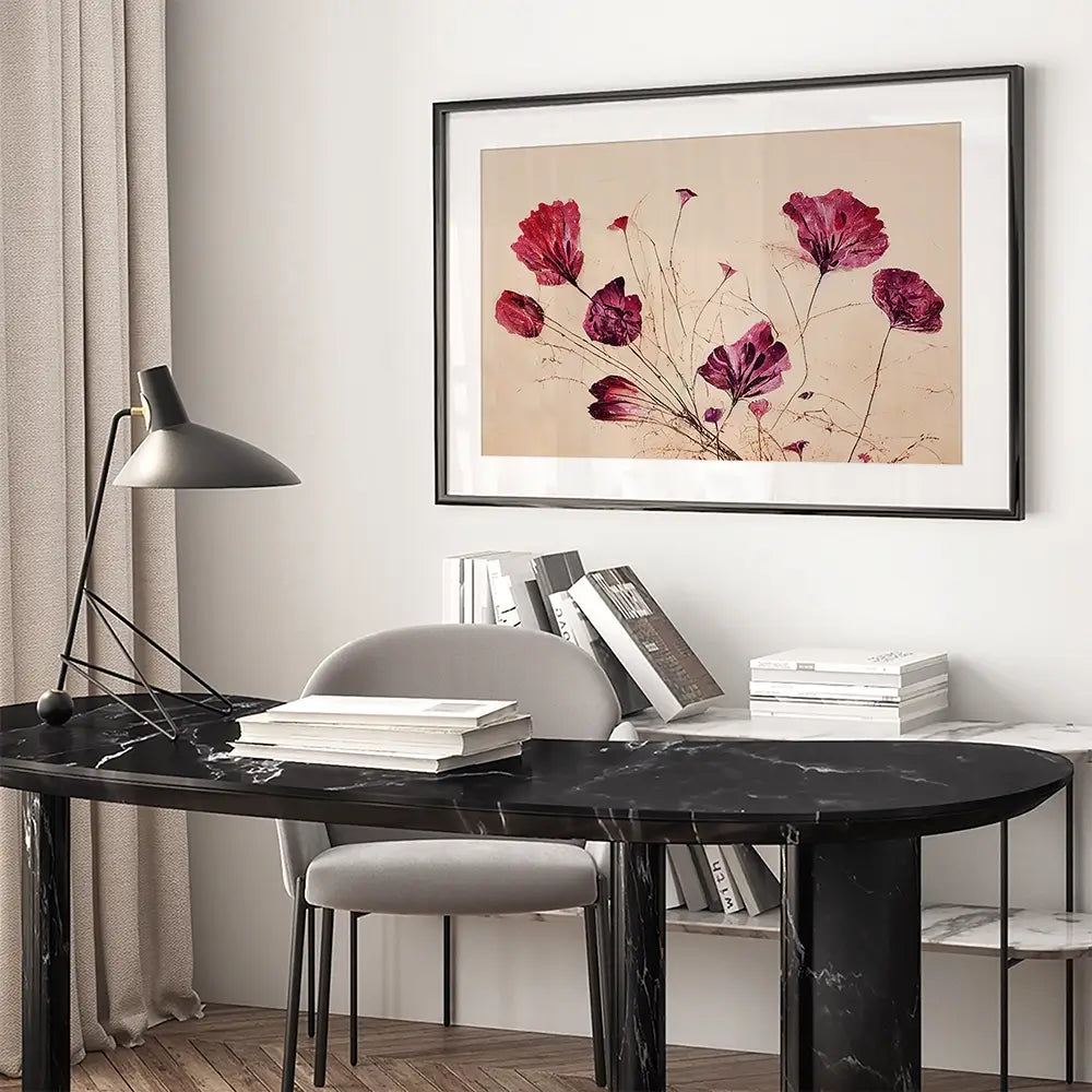 Pink Flowers Framed Art Print Pink Flowers Framed Art Print wall art product Treechild