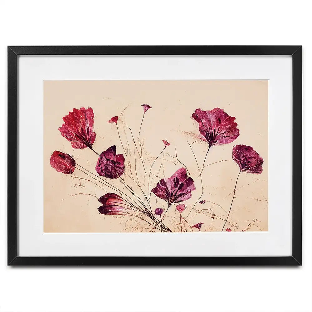 Pink Flowers Framed Art Print Pink Flowers Framed Art Print wall art product Treechild