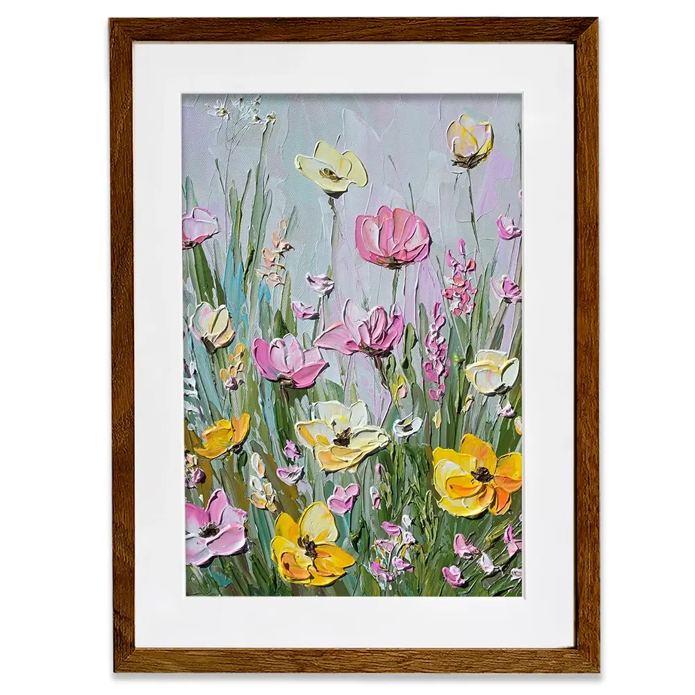 Pink Haze Florals Framed Art Print Pink Haze Florals Framed Art Print wall art product Olga Tkachyk