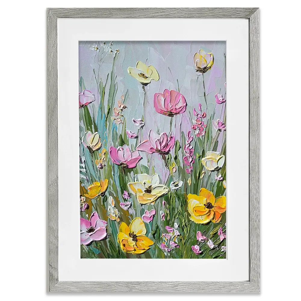 Pink Haze Florals Framed Art Print Pink Haze Florals Framed Art Print wall art product Olga Tkachyk