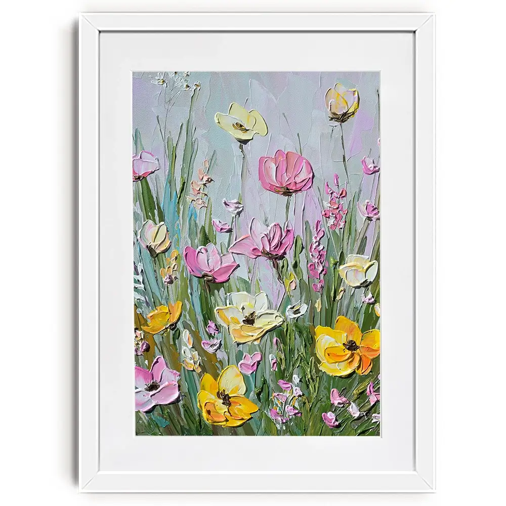 Pink Haze Florals Framed Art Print Pink Haze Florals Framed Art Print wall art product Olga Tkachyk