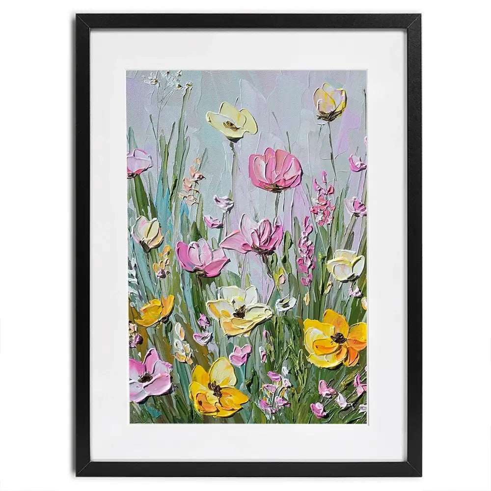 Pink Haze Florals Framed Art Print Pink Haze Florals Framed Art Print wall art product Olga Tkachyk