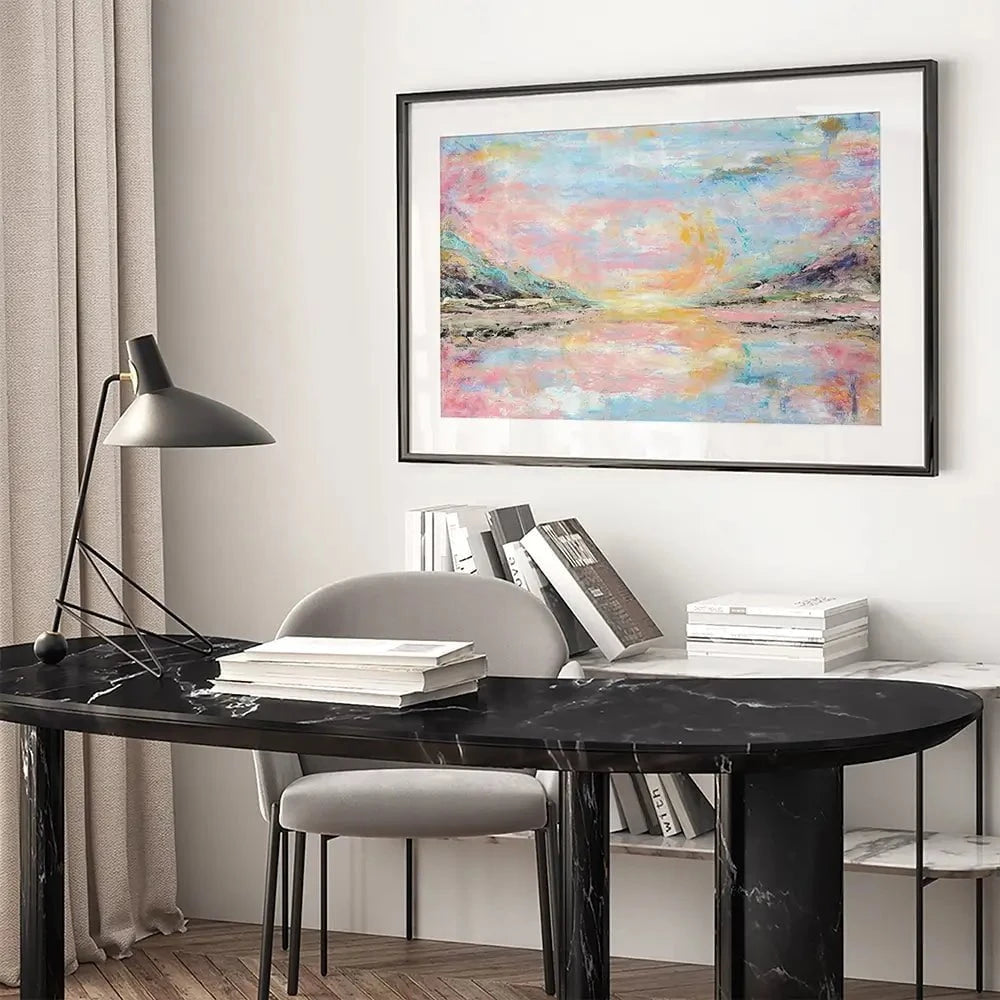 Pink Haze Framed Art Print Pink Haze Framed Art Print wall art product Larisa Lavrova / Shutterstock