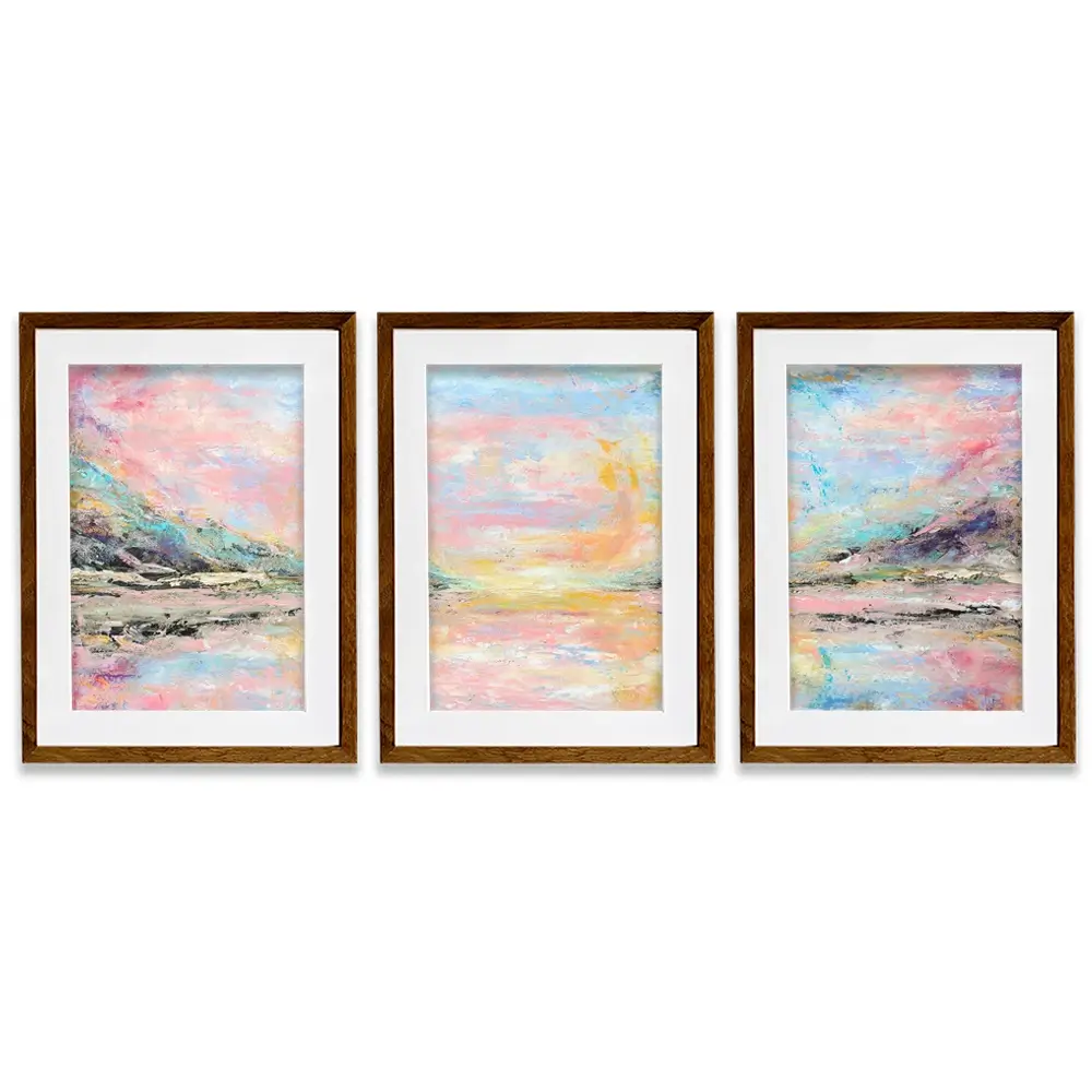 Pink Haze Framed Art Print Trio Pink Haze Framed Art Print Trio wall art product Larisa Lavrova / Shutterstock
