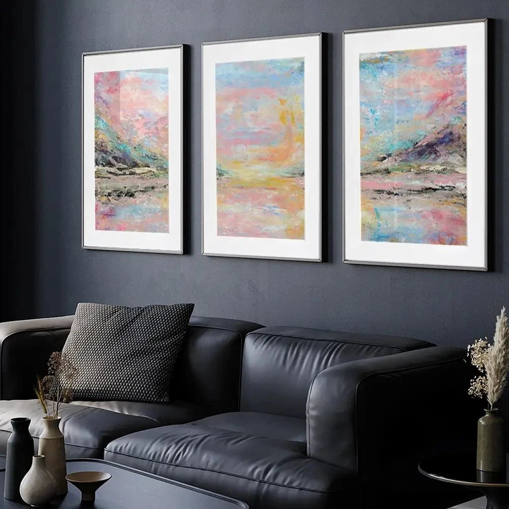 Pink Haze Framed Art Print Trio Pink Haze Framed Art Print Trio wall art product Larisa Lavrova / Shutterstock