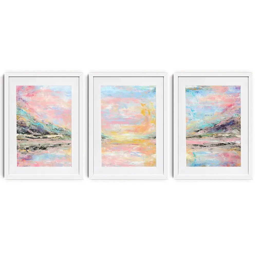 Pink Haze Framed Art Print Trio Pink Haze Framed Art Print Trio wall art product Larisa Lavrova / Shutterstock