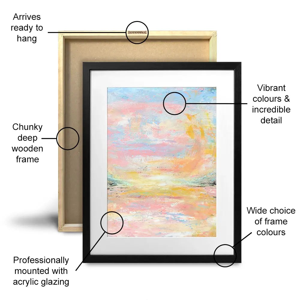 Pink Haze Framed Art Print Trio Pink Haze Framed Art Print Trio wall art product Larisa Lavrova / Shutterstock