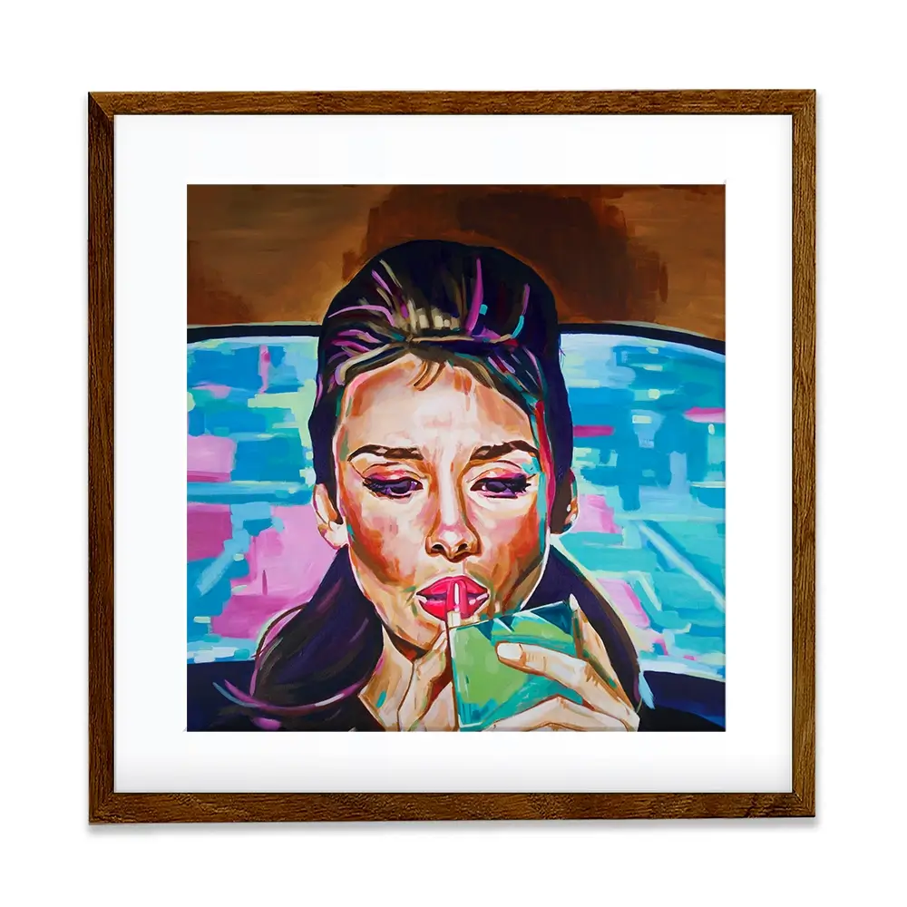 Pink In The Afternoon Square Framed Art Print Pink In The Afternoon Square Framed Art Print wall art product Juliet Stockton