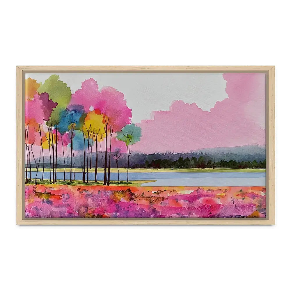 Pink Lake View Canvas Print Pink Lake View Canvas Print wall art product David Alexander Elder