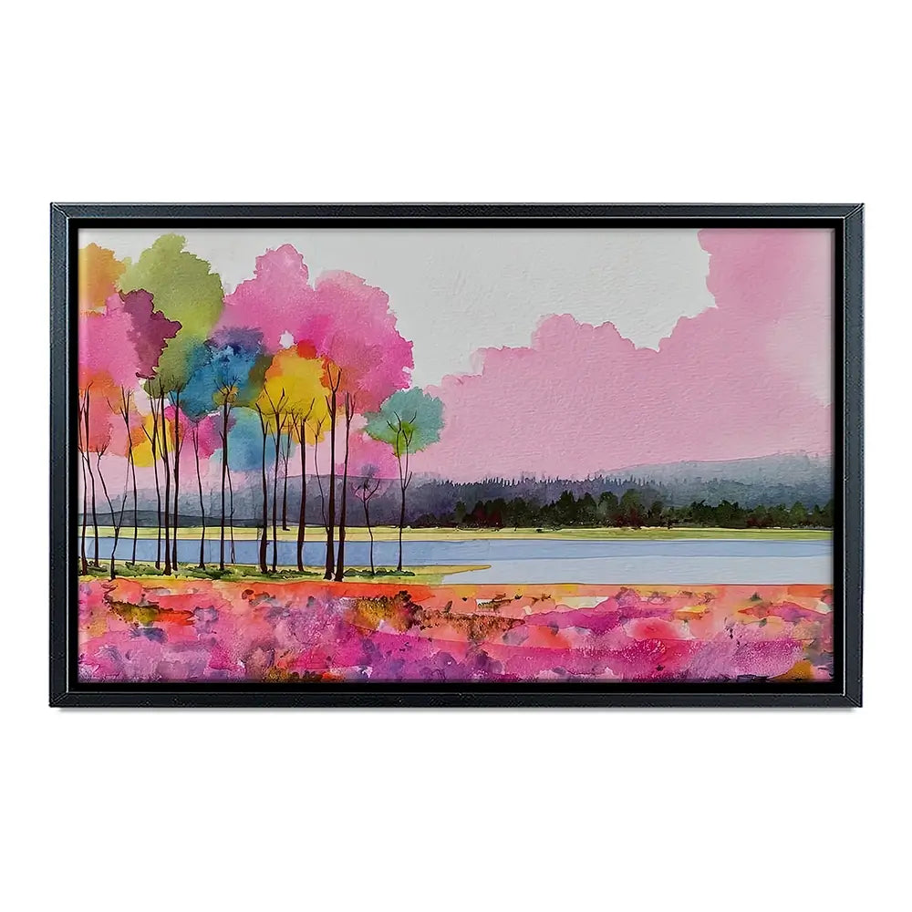 Pink Lake View Canvas Print Pink Lake View Canvas Print wall art product David Alexander Elder