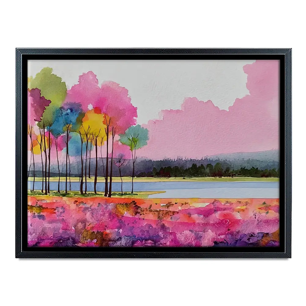 Pink Lake View Canvas Print Pink Lake View Canvas Print wall art product David Alexander Elder