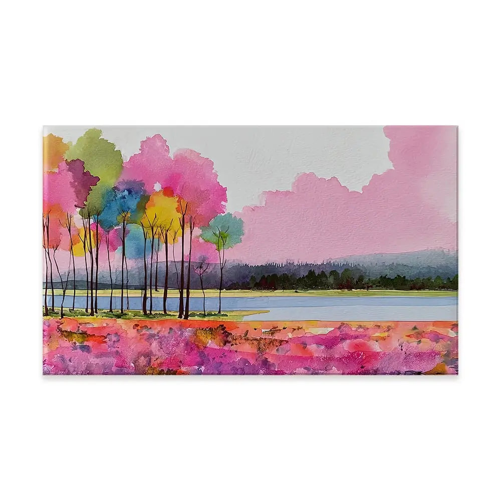 Pink Lake View Canvas Print Pink Lake View Canvas Print wall art product David Alexander Elder