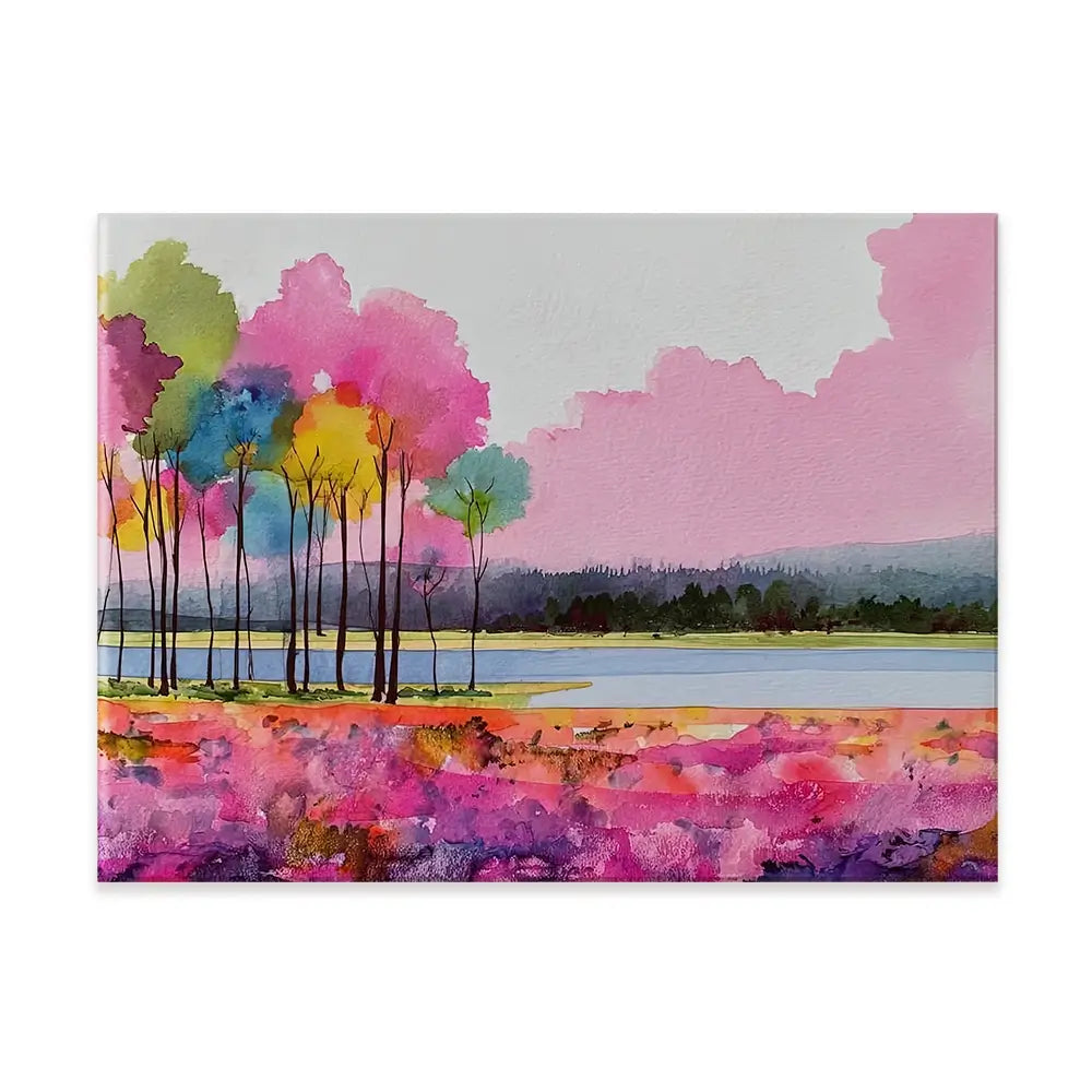 Pink Lake View Canvas Print Pink Lake View Canvas Print wall art product David Alexander Elder