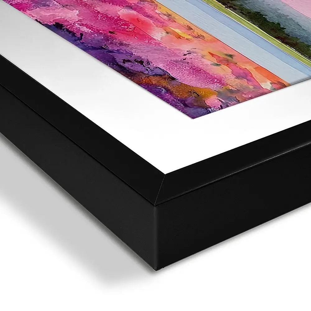 Pink Lake View Framed Art Print Pink Lake View Framed Art Print wall art product David Alexander Elder