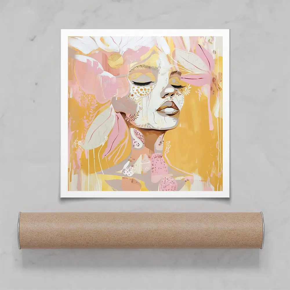 Pink Lemonade Square Art Print Pink Lemonade Square Art Print wall art product Bella Eve