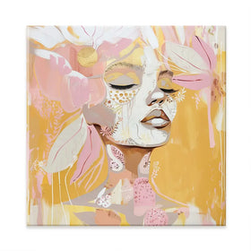 Pink Lemonade Square Canvas Print Pink Lemonade Square Canvas Print wall art product Bella Eve