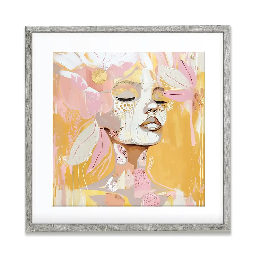 Pink Lemonade Square Framed Art Print Pink Lemonade Square Framed Art Print wall art product Bella Eve