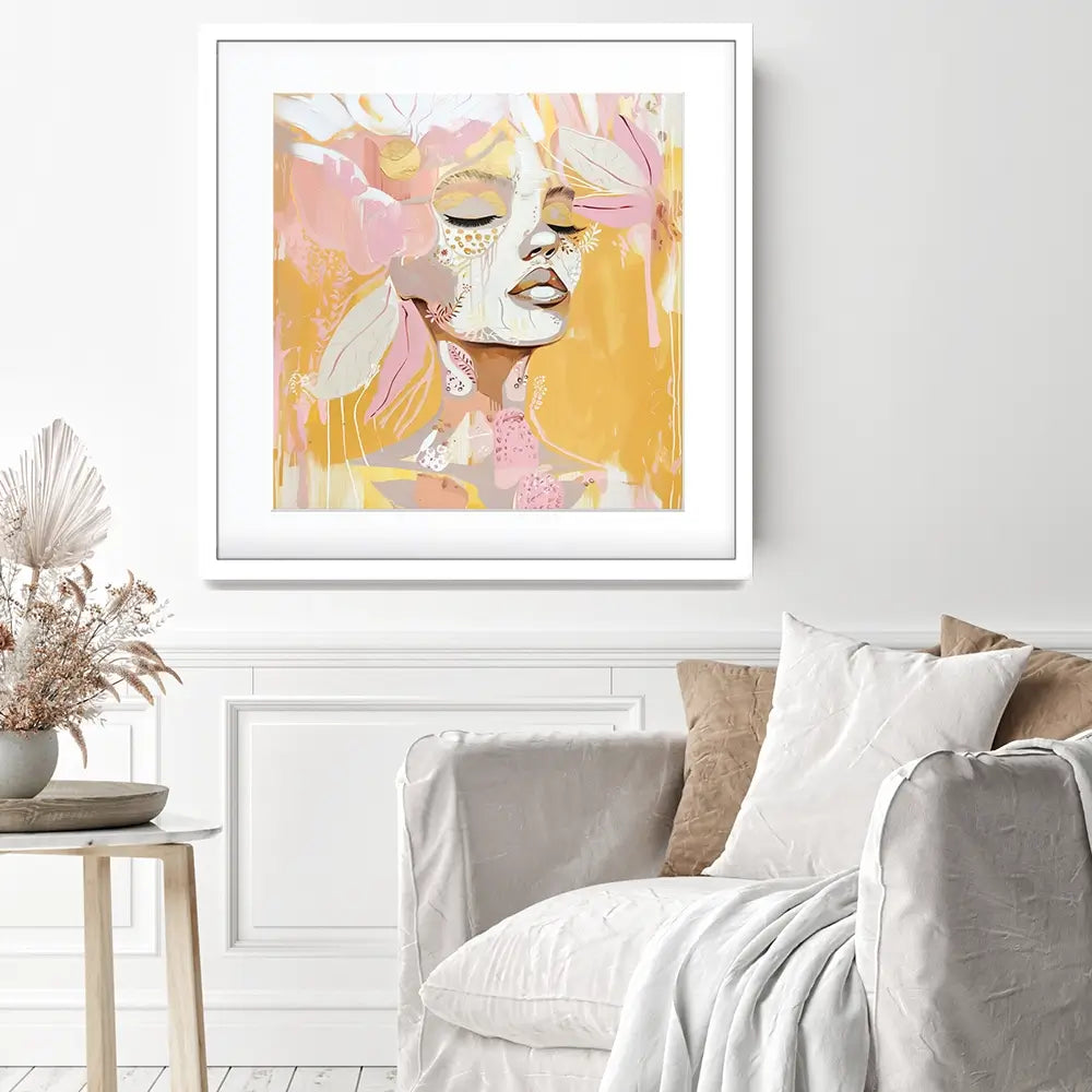 Pink Lemonade Square Framed Art Print Pink Lemonade Square Framed Art Print wall art product Bella Eve