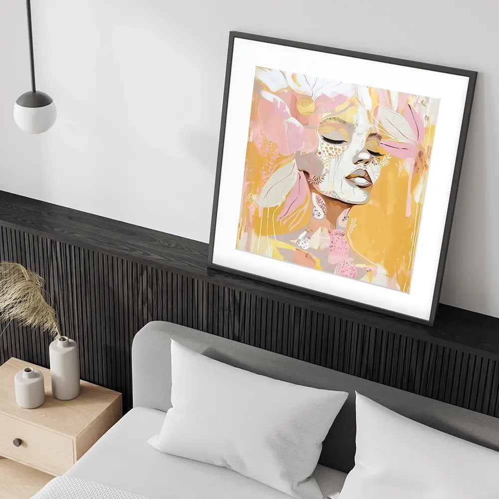 Pink Lemonade Square Framed Art Print Pink Lemonade Square Framed Art Print wall art product Bella Eve