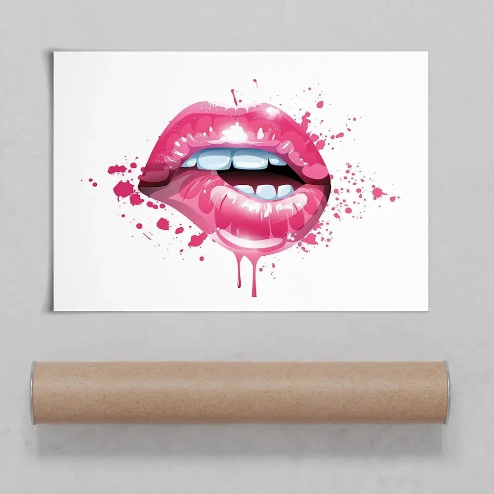 Pink Lips Art Print Pink Lips Art Print wall art product KenoKickit / Shutterstock