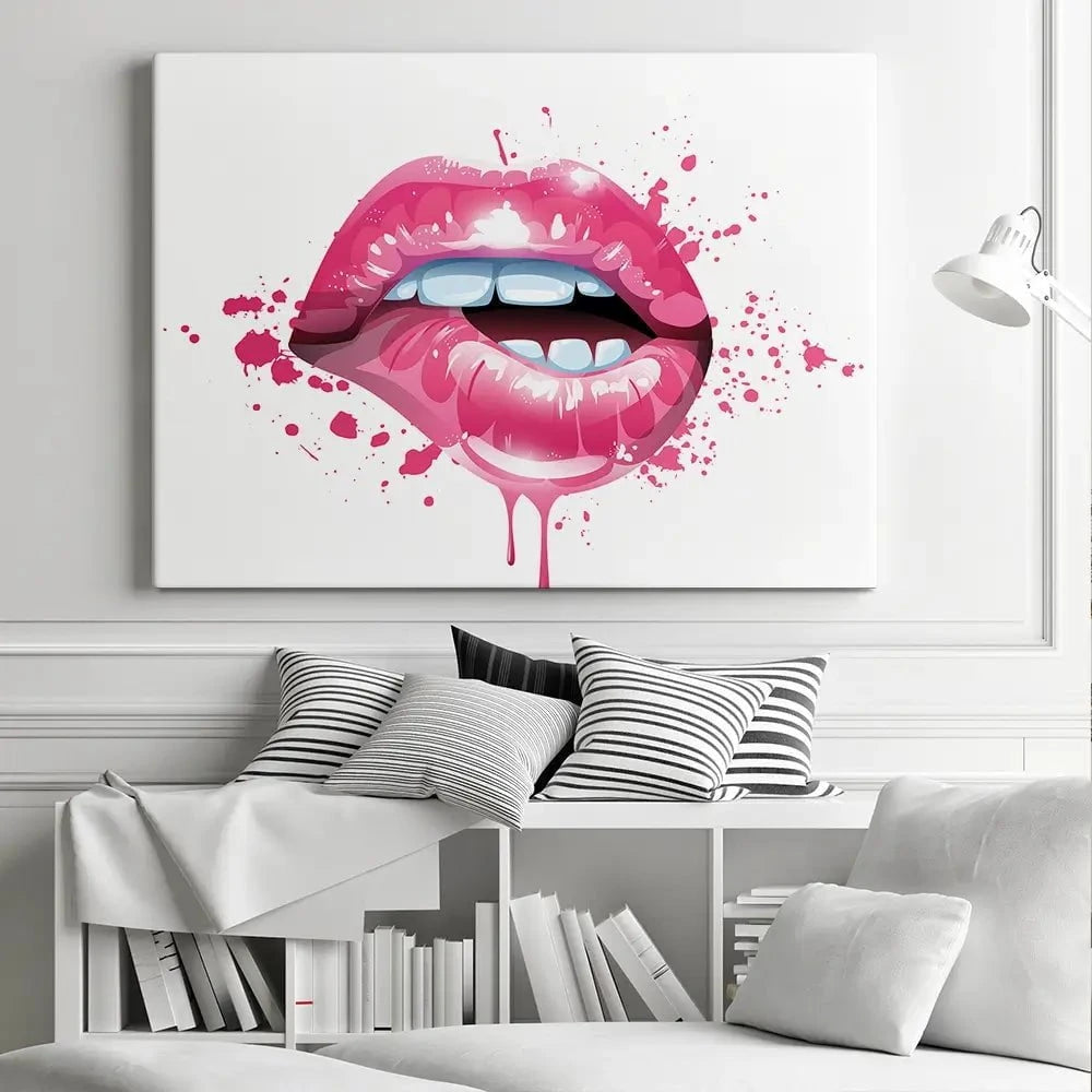 Pink Lips Canvas Print Pink Lips Canvas Print wall art product KenoKickit / Shutterstock