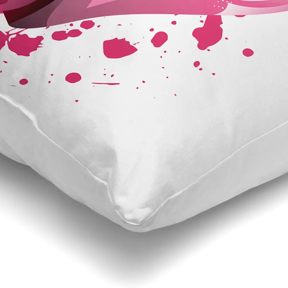 Pink Lips Cushion Pink Lips Cushion wall art product Art Print Shop