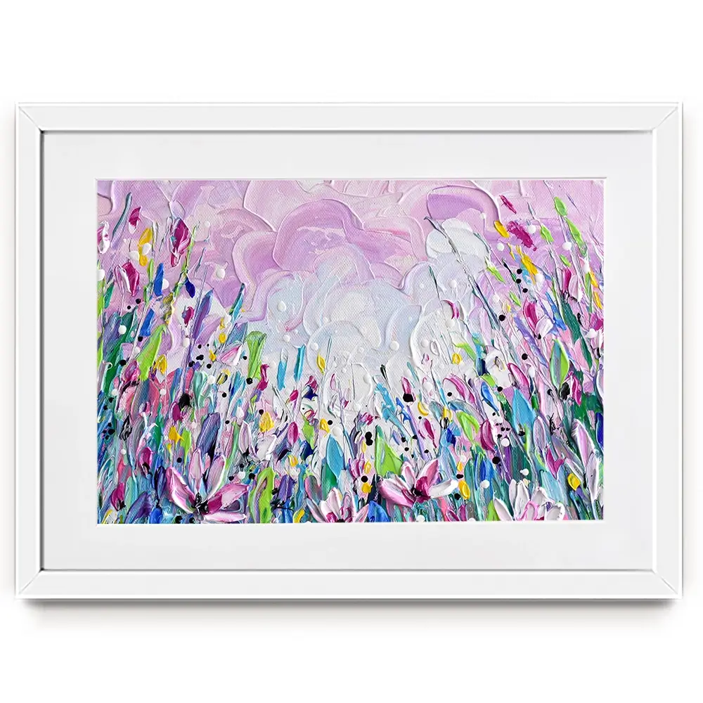 Pink Meadow 2 Framed Art Print Pink Meadow 2 Framed Art Print wall art product Olga Tkachyk