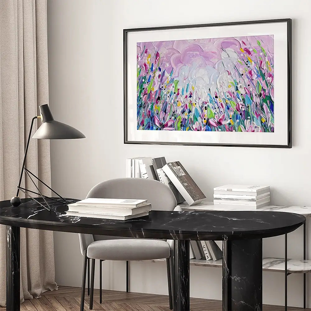 Pink Meadow 2 Framed Art Print Pink Meadow 2 Framed Art Print wall art product Olga Tkachyk