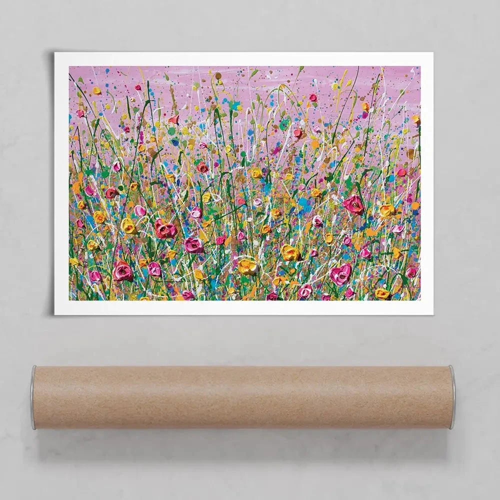 Pink Meadow Art Print Pink Meadow Art Print wall art product Olga Tkachyk