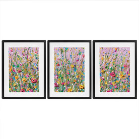 Pink Meadow Framed Art Print Trio Pink Meadow Framed Art Print Trio wall art product Olga Tkachyk