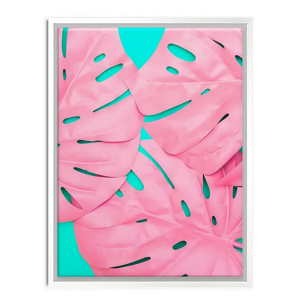 Pink Monstera Canvas Print Pink Monstera Canvas Print wall art product Art Print Shop