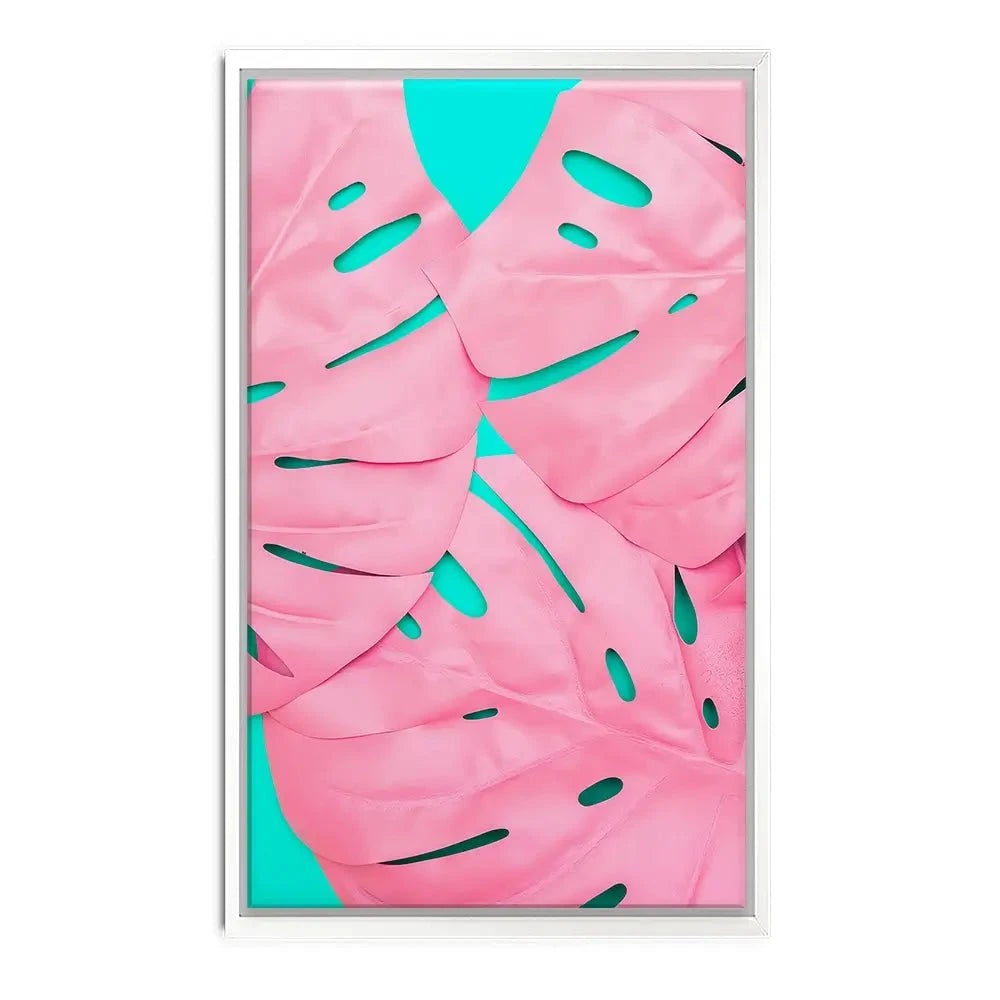 Pink Monstera Canvas Print Pink Monstera Canvas Print wall art product Art Print Shop