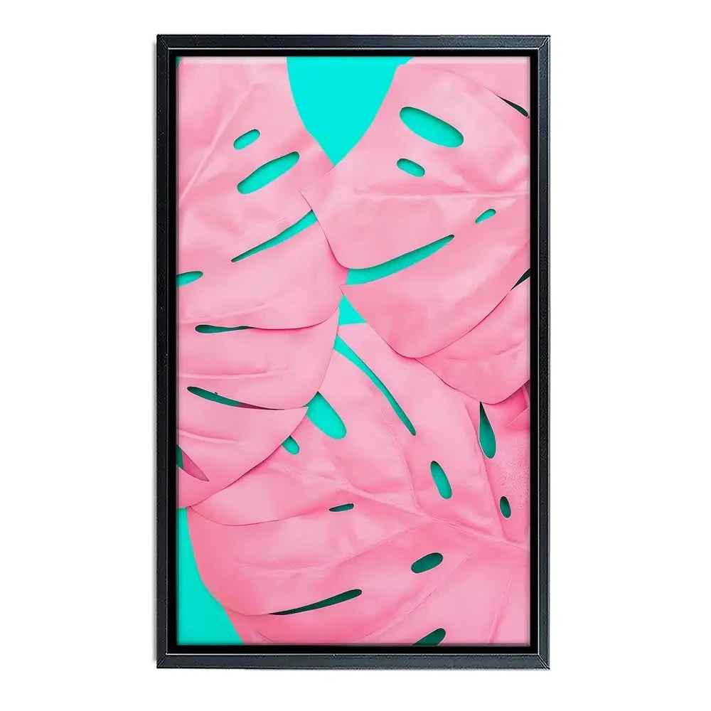 Pink Monstera Canvas Print Pink Monstera Canvas Print wall art product Art Print Shop