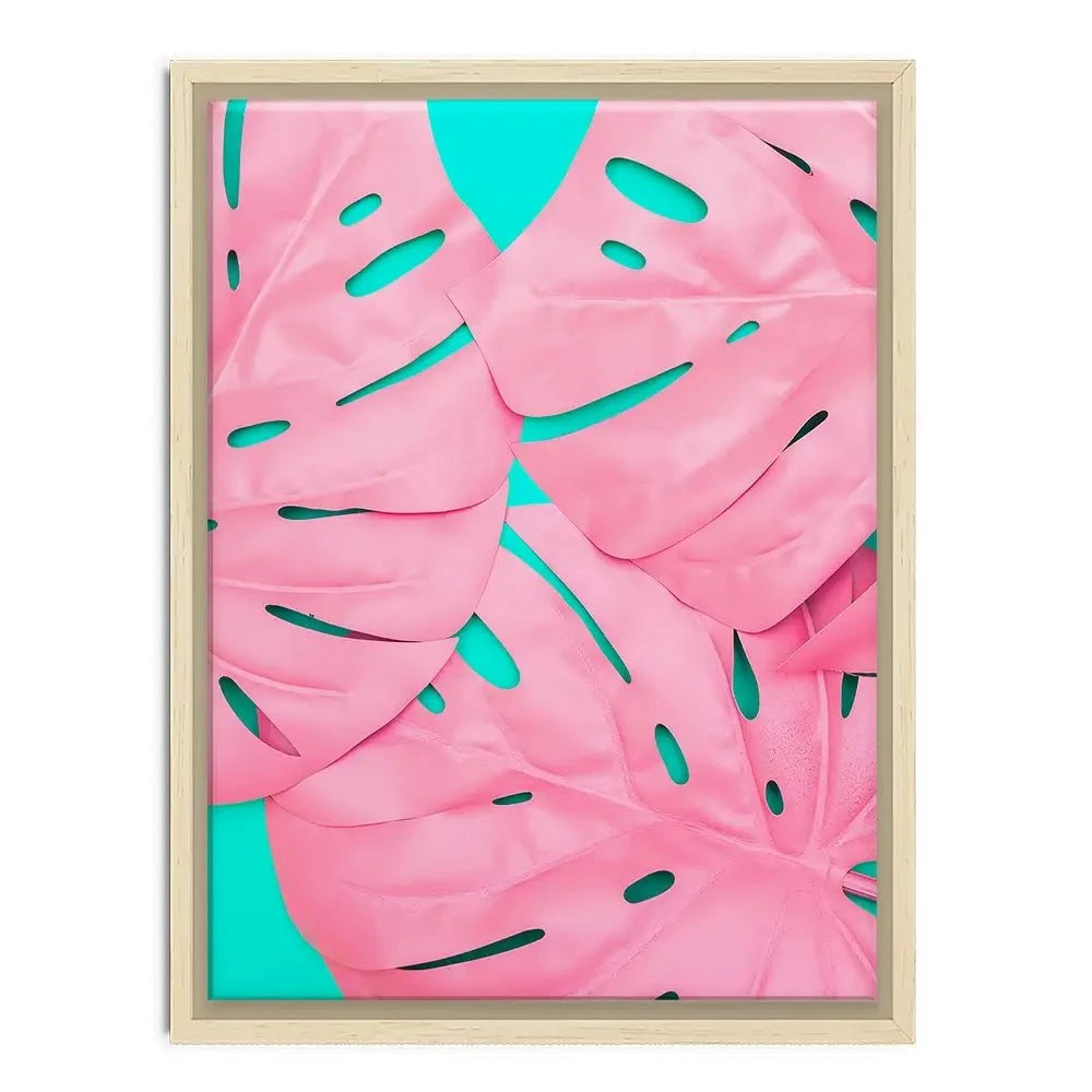 Pink Monstera Canvas Print Pink Monstera Canvas Print wall art product Art Print Shop
