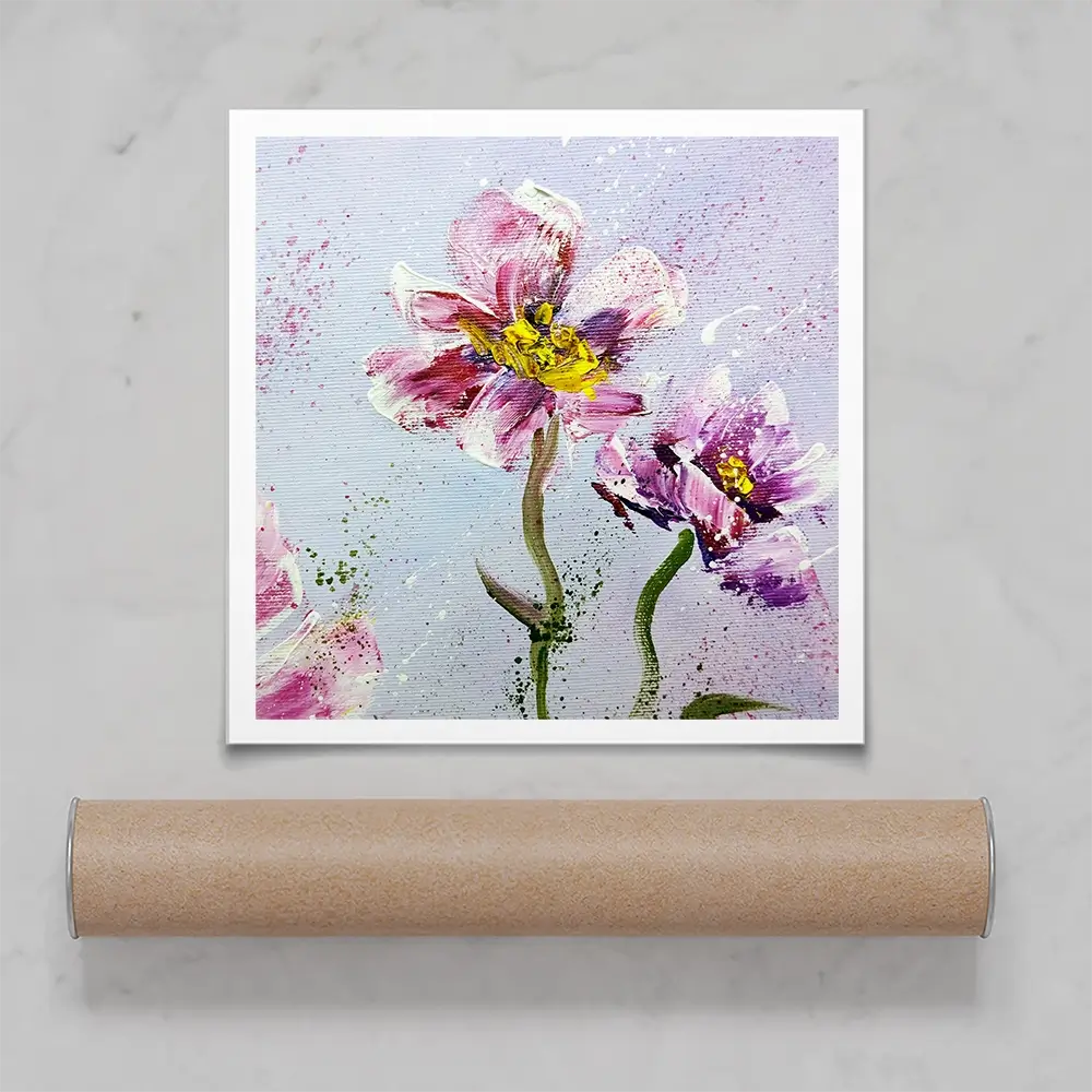 Pink Peonies Square Art Print Pink Peonies Square Art Print wall art product Art Print Shop