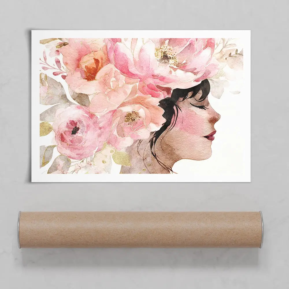 Pink Peony Muse Art Print Pink Peony Muse Art Print wall art product Svetlana Aleynikova