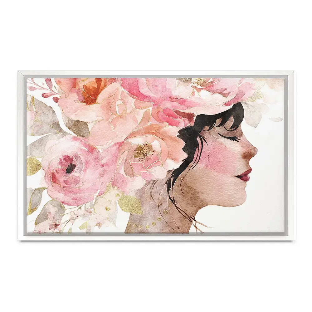 Pink Peony Muse Canvas Print Pink Peony Muse Canvas Print wall art product Svetlana Aleynikova