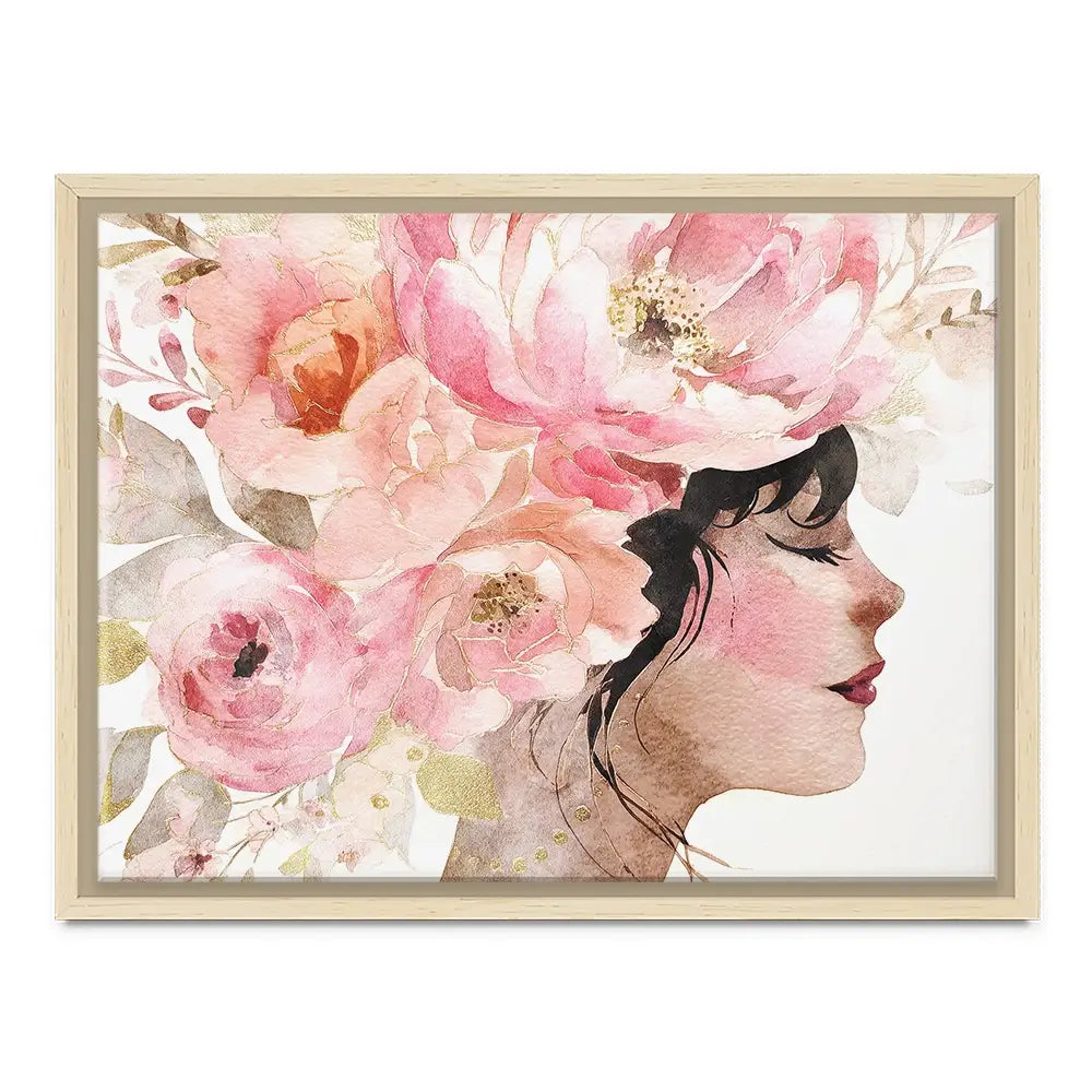 Pink Peony Muse Canvas Print Pink Peony Muse Canvas Print wall art product Svetlana Aleynikova