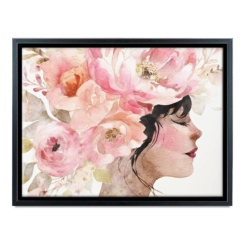 Pink Peony Muse Canvas Print Pink Peony Muse Canvas Print wall art product Svetlana Aleynikova